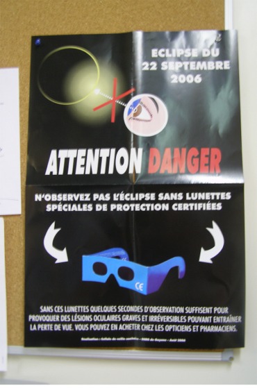 Cayenne, French Guiana in 2006 eclipse viewing safety