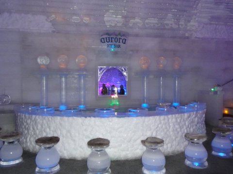 The bar in the Ice Hotel